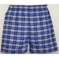 Boxer Short Flannel White Navy Blue